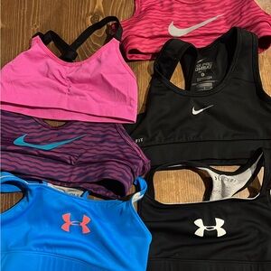 Nike Kids Sports Bras - Pink, Black, Blue